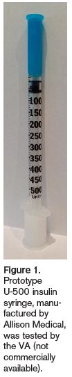 prototaype U-500 insulin syringe