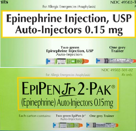 Ephinephrine packaging