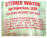 sterile water