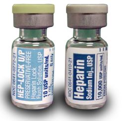 heparin vials