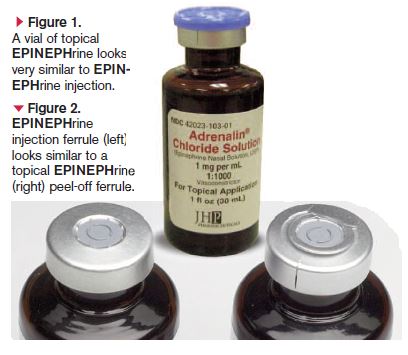 Epinephrine vials