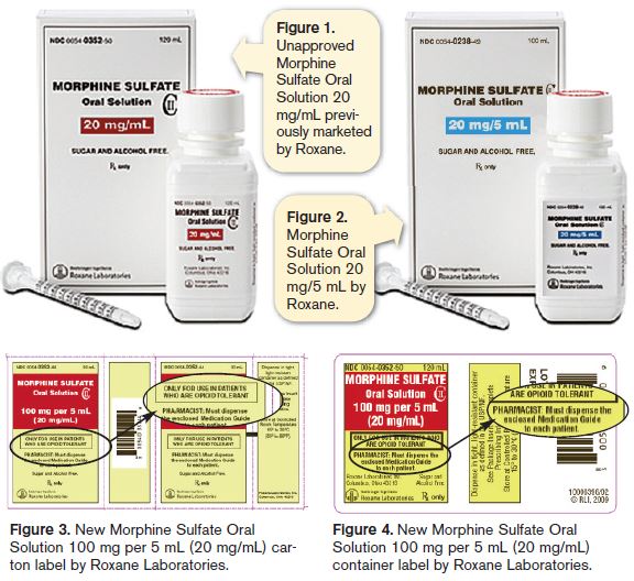 FDA Advise ERR A New Look For Morphine Sulfate 100 Mg Per 5 ML 20 Mg 