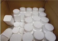 box of unlabeled vials