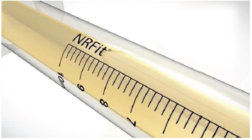 Figure 1. Most ISO 80369-6-compliant devices will incorporate the color yellow and include a NRFit logo.