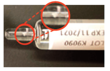 Figure 3. Silicone core appears in nozzle of Dr. Reddy’s naloxone prefilled syringe.