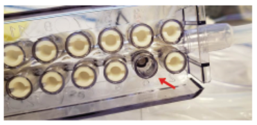 Figure 1. Valve 4 is missing from an ExactaMix 2400 valve set.